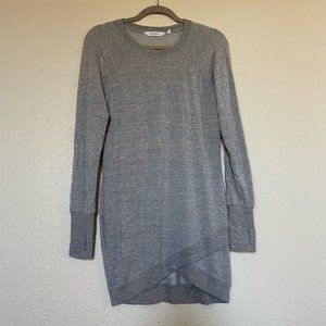 Athleta crossover long sleeve athleisure dress sweater grey size xs great shape